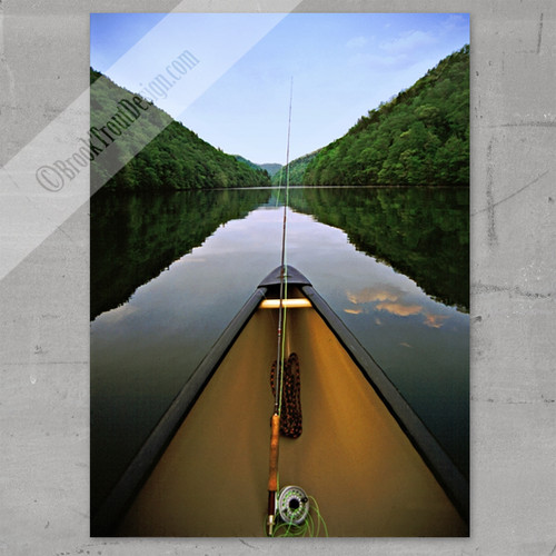 Mountain Canoe Fishing Fine Art Print