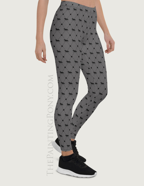 Argyle Horse Pattern Equestrian Leggings