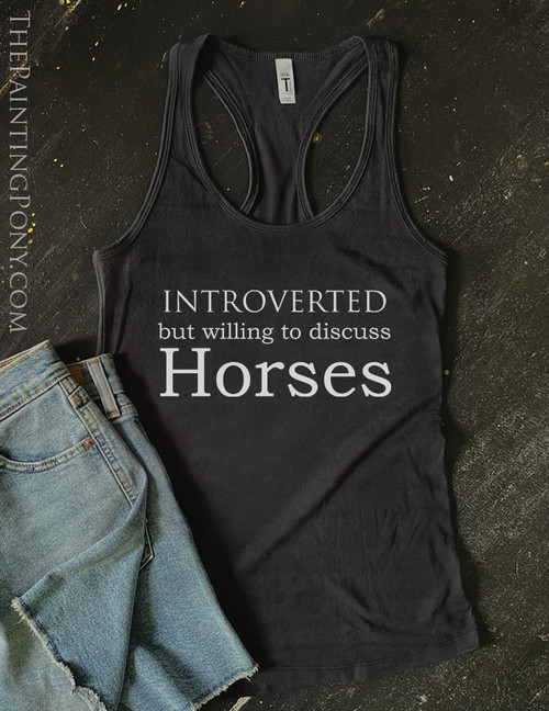 Introvert Horse Lover Equestrian Racerback Tank Top