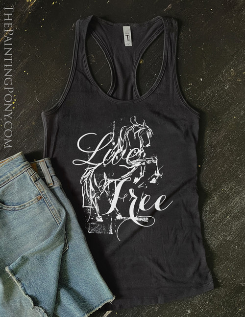 Live Free Equestrian Racerback Tank Top