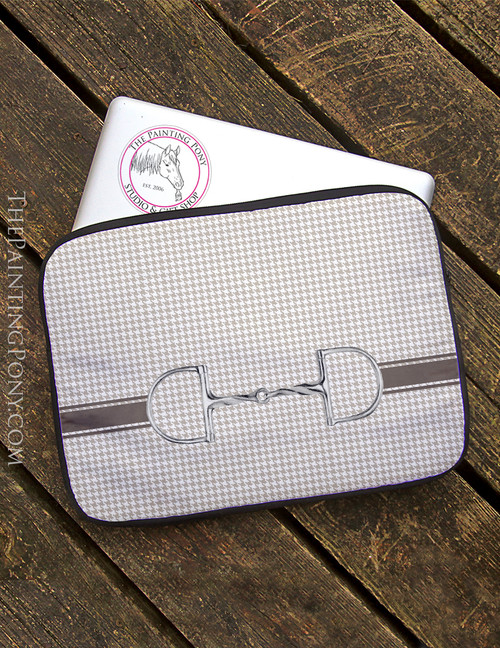 Slow Twist Snaffle Horse Bit Equestrian Laptop Sleeve