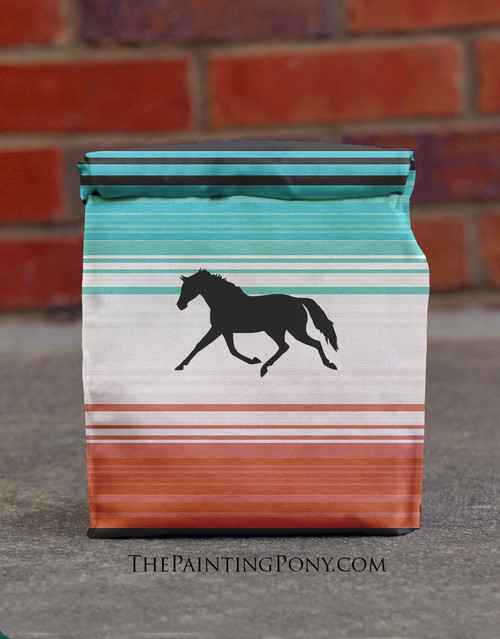 Trotting Horse Serape Pattern Southwestern Insulated Lunch Bag