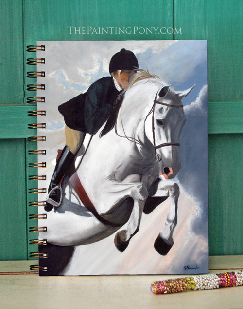 Jumping Horse Art Equestrian Bullet Journal