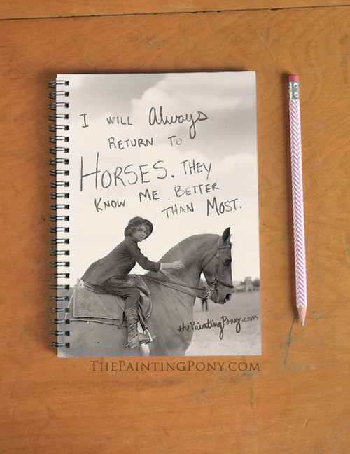 Always Return to Horses Nostalia Equestrian Spiral Notebook