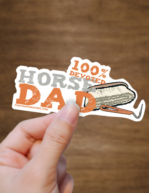 Horse Dad Die-Cut Vinyl Sticker