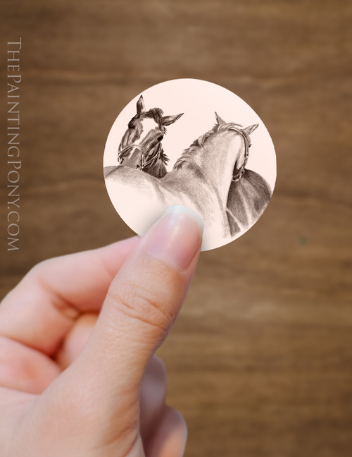 Horse Friends Valentines Equestrian Stickers