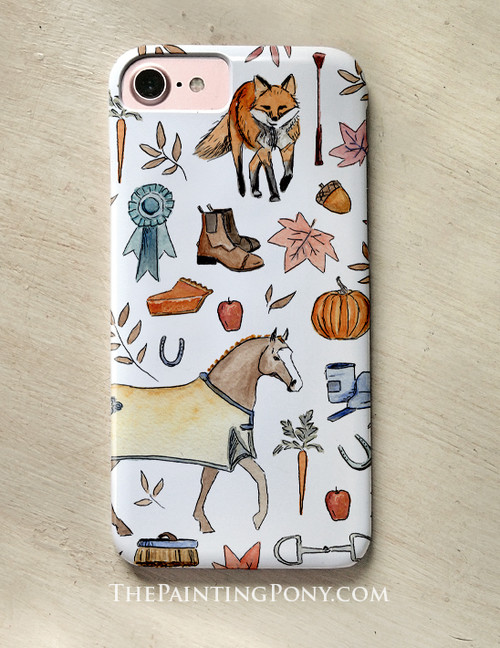 Fall Fox and Pony Pattern Equestrian Phone Case Fall Fox and Pony Pattern Equestrian Phone Case