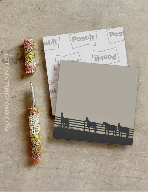 Horses At The Fence Equestrian Post-it® Note Pads