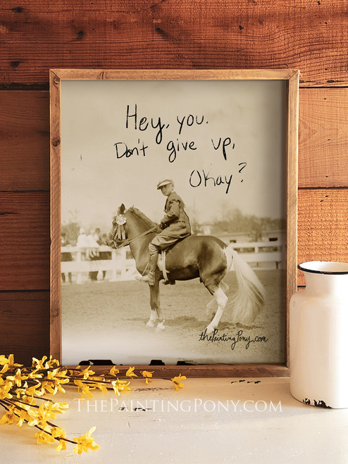 Don't Give Up Equestrian Typography Print