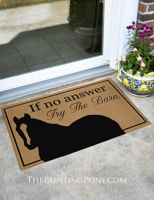 Try the Barn Equestrian Welcome Door Mat