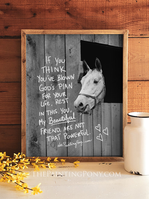 God's Plan Inspirational Equestrian Typography Print