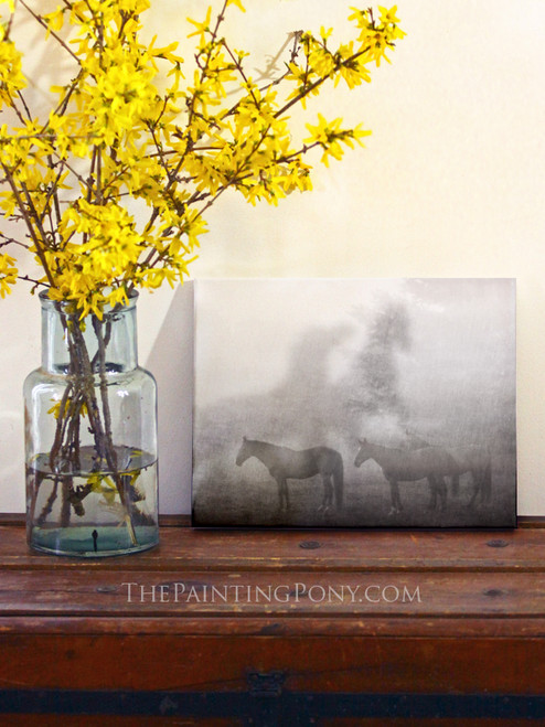 Horses in the Fog Fine Art Print