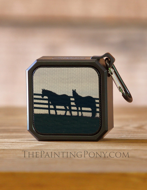 Horses at the Fence Blackwater Outdoor Bluetooth Speaker