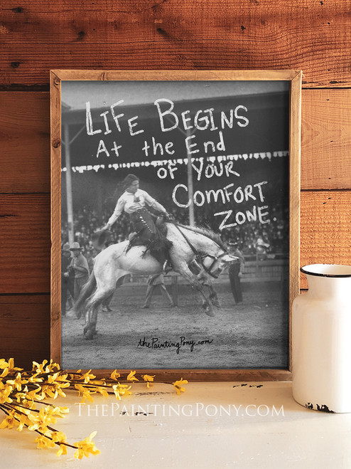 Life Begins Equestrian Typography Print