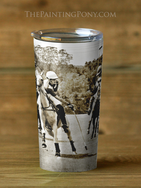 Polo Horses Travel Tumbler