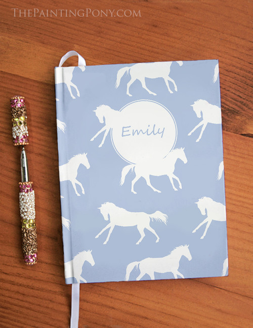 Personalized Equestrian Horses Designer Hardbound Journal (other colors available)