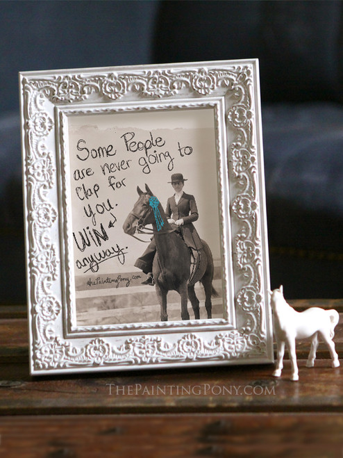 Win Anyway Equestrian Typography Print