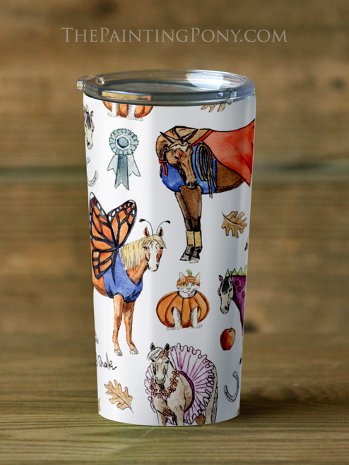 Pony Fun Fall Costume Class  Equestrian Travel Tumbler