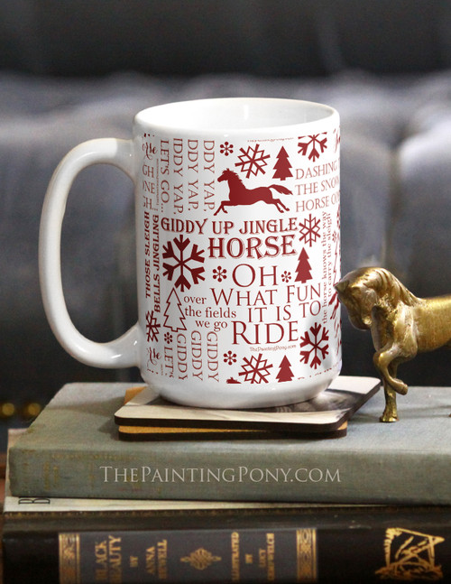 Horse Christmas Carols Equestrian Coffee Mug
