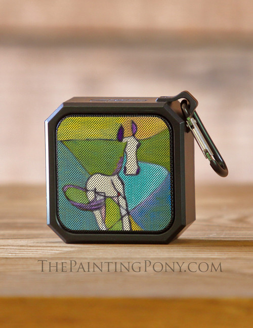 White Horse Abstract Art Blackwater Outdoor Bluetooth Speaker