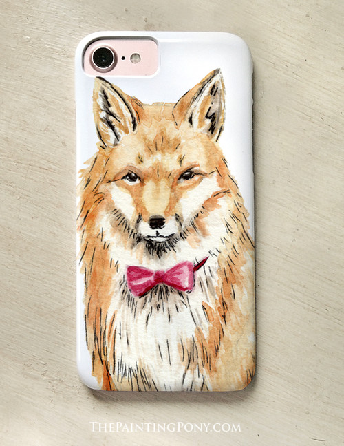 Preppy Bow-tie Fox Phone Case Preppy Bow-tie Fox Phone Case
