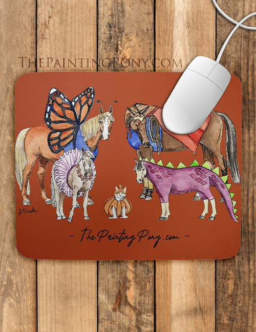 Pony Fun Fall Costume Class Equestrian Mouse Pad Pony Fun Fall Costume Class Equestrian Mouse Pad