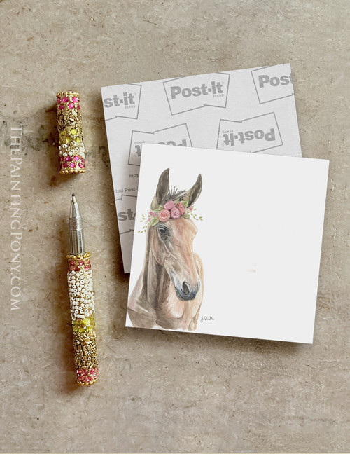 Bohemian Horse Foal Art Equestrian Post-it® Note Pads