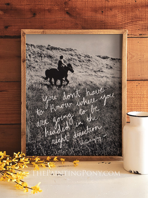 Right Direction Equestrian Art Print