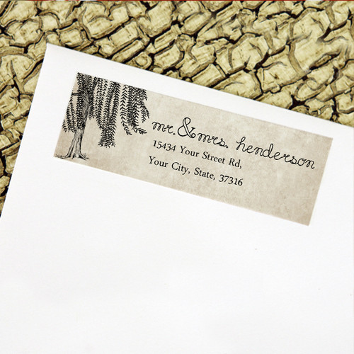 Weeping willow tree return address labels