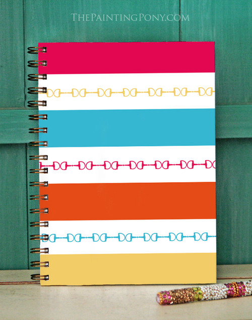 Colorful Horse Bits Striped Bullet Journal