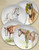 Whimsical Watercolor Pony Art Equestrian 10" Plate