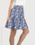 Floral Horse Head Pattern Equestrian Flare Skirt