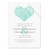 Teal and Brown Paisley Heart Save The Date Postcards