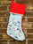 Horses and Candy Canes Equestrian Christmas Stocking