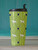 Lime Trotting Horse Argyle Pattern Travel Tumbler