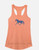 Trotting Floral Horse Equestrian Racerback Tank Top