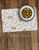 Fall Leaves and Horse Shoes Pattern Equestrian Pet Food Mat
