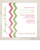 Blue and Pink Zig Zag Wedding Invitation (10 pk) (custom colors available)