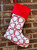Stirrup Pattern Equestrian Christmas Stocking