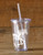 Snowflake Horse Equestrian Sedici Tumbler Cup with Straw