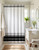 Striped Equestrian Themed Shower Curtain