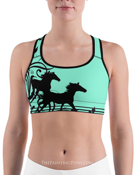 Wild Horses Equestrian Sports Bra