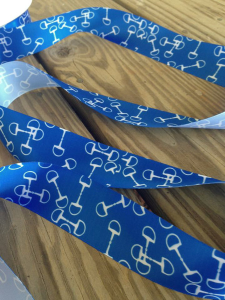 Royal Blue Horse Bits Ribbon