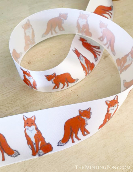 Cute Foxes Equestrian Ribbon 