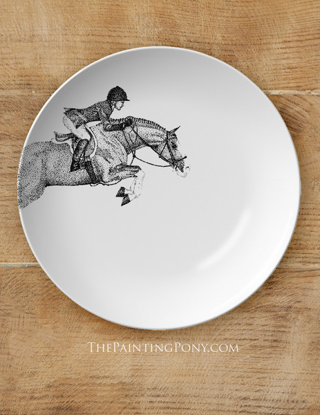 Hunter Jumper Horse Equestrian 10" Plate