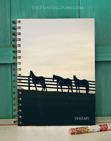 Personalized Horses at the Fence Bullet Journal