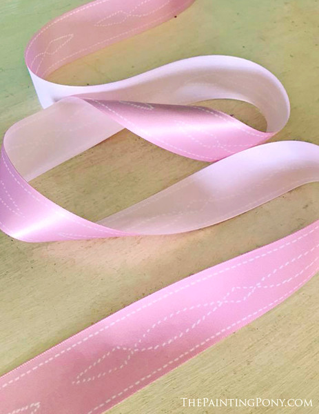 Pink Horse Bridle Pattern Equestrian Ribbon