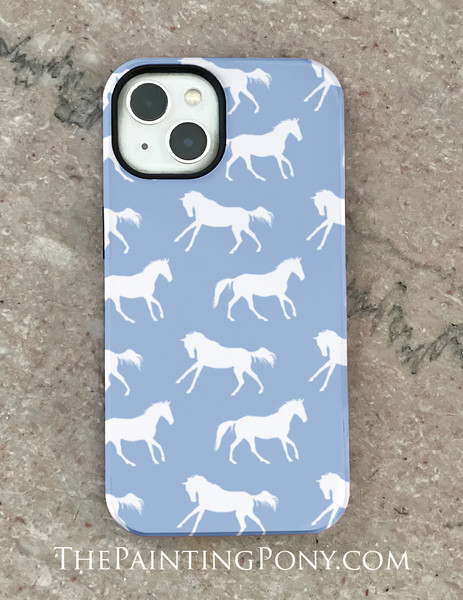 Galloping Horses Pattern Equestrian Phone Case (more colors available)