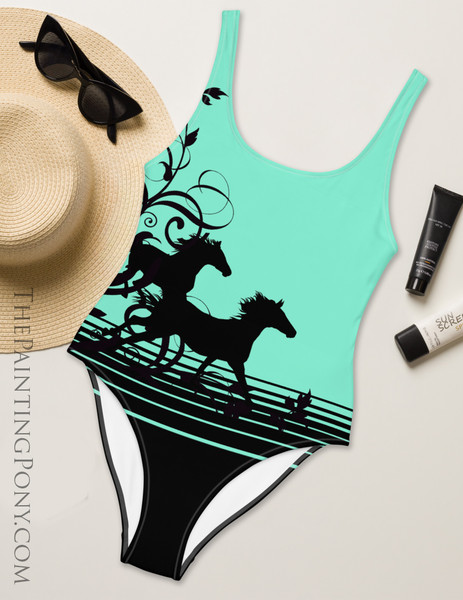 Wild Horses Equestrian Swim Suit