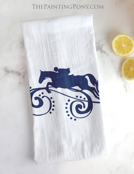 Jumping Horse Flour Sack Cloth Tea Towel